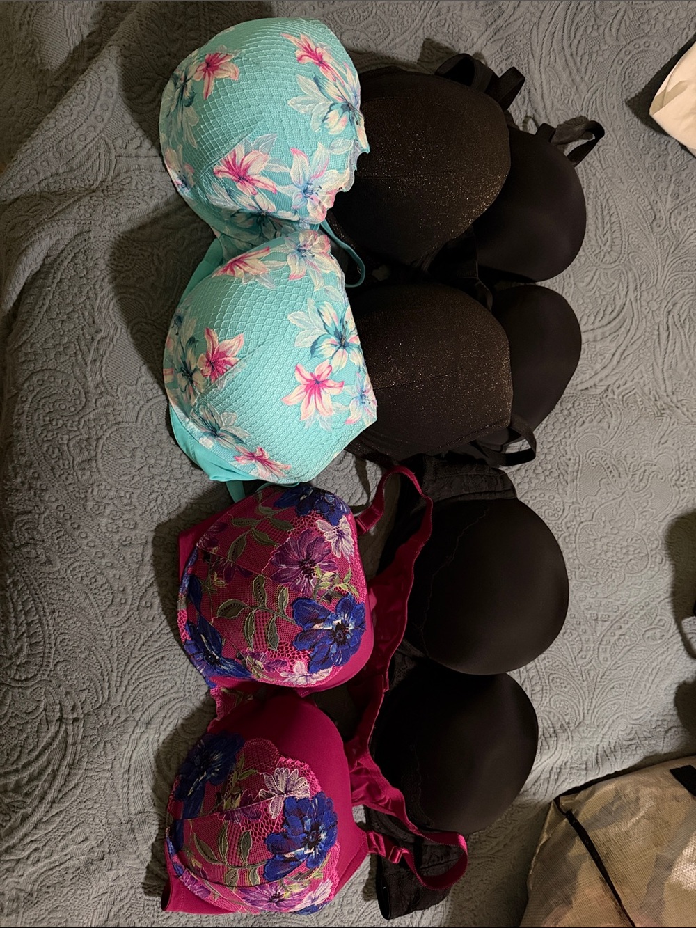Torrid bra bundle. 44DD Mixed Women's Bras Bundle - Floral Teal, Magenta & Black